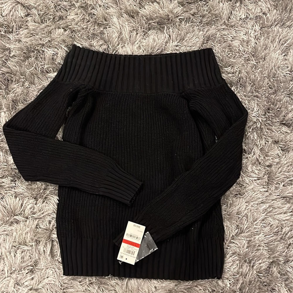 I.N.C Black Off the Shoulder Sweater